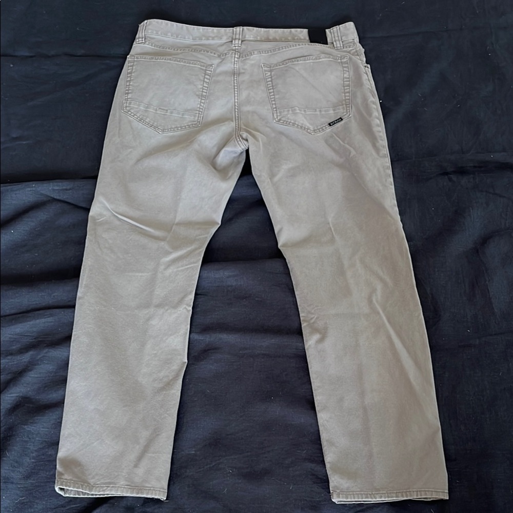 Prana Taupe Cotton Slim Fit Jeans Pants 36 - Picture 4 of 10